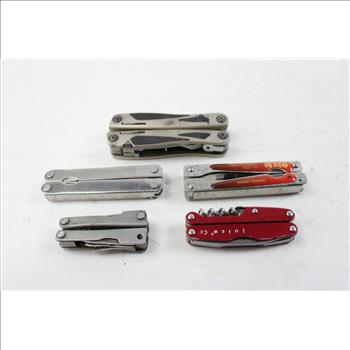 Leatherman And Other Knives, 5 Pieces