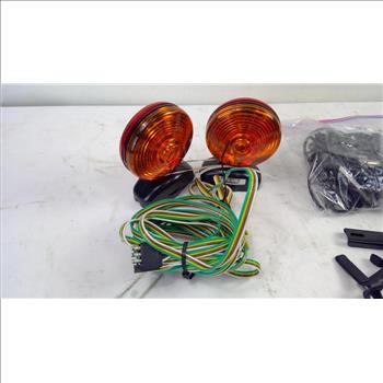 LED Lamp Kit, Round LED Orange/Red Lights, Clamp & Screw Mount Pieces, And More