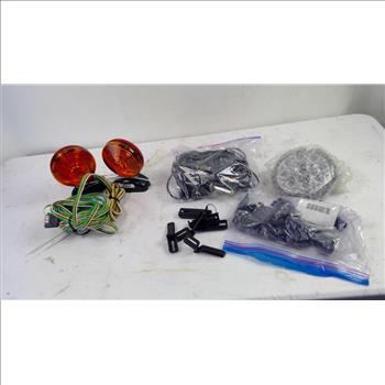 LED Lamp Kit, Round LED Orange/Red Lights, Clamp & Screw Mount Pieces, And More