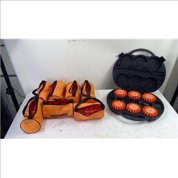 Led Road Flares Lot, Charging Case