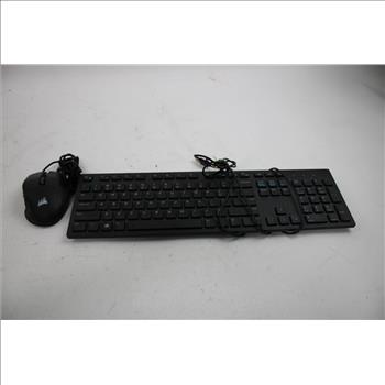 LED Strip Light, PowerTek Charger Cable, Dell Keyboard, Corsair PC Mouse, 4 Pieces