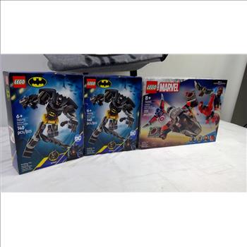 LEGO Captain America Battle And Batman Mech Armor, 3 Pieces In Hurley Backpack