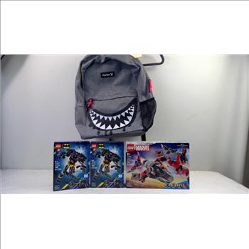 LEGO Captain America Battle And Batman Mech Armor, 3 Pieces In Hurley Backpack