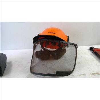 Leisure-Lift's Battery Charger, Stihl Safety Hat, Reflective Warning Sign, 3 Pieces