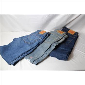 Levi 541, 511, 505 Denim Jeans Lot, 32x34, 32x32, 32x30, 3 Pieces
