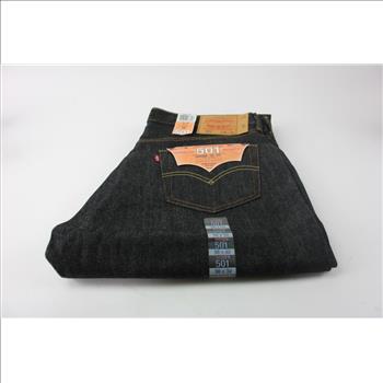 Levi's 501 Straight Leg Button-Fly Painted Denim Pants, Men's Size W30 cotton blue type Vintage Second Hand
