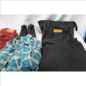 Levi's Men's Jeans, Kenneth Cole Men's Shoes, Flannel Shirt, & Black Sweater 6 Pieces