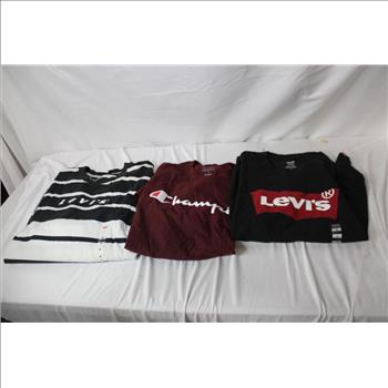 LEVI's Striped T-Shirts, Champions T-Shirt, Sizes Small- Medium, 4 Pieces