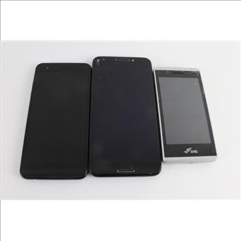 LG, Alcatel, ANS Cell Phone Lot, 3 Pieces, Sold For Parts