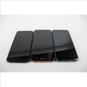 LG, Alcatel, Cell Phone Lot, 5 Pieces, Sold For Parts