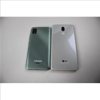 LG And Cricket Cell Phone Lot, 2 Pieces, Sold For Parts
