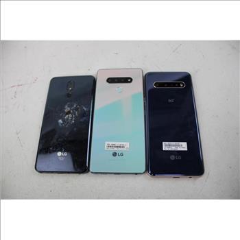 LG Cell Phone Lot, 3 Pieces, Sold For Parts