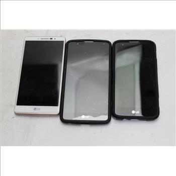 LG Cell Phone Lot, 3 Pieces, Sold For Parts