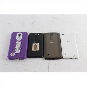 LG Cell Phone Lot, 4 Pieces, Sold For Parts