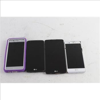 LG Cell Phone Lot, 4 Pieces, Sold For Parts