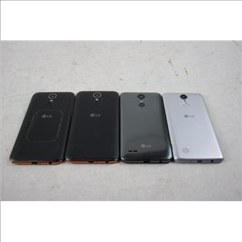LG Cell Phone Lot, 4 Pieces, Sold For Parts