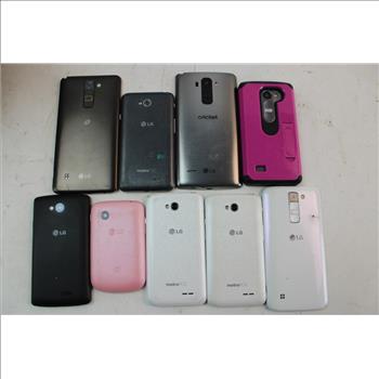LG Cell Phone Lot, 9 Pieces, Sold For Parts
