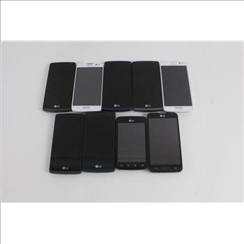 LG Cell Phone Lot, 9 Pieces, Sold For Parts