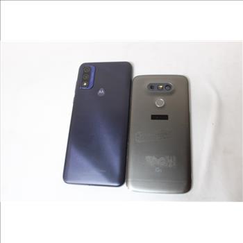 LG, Motorola Cell Phone Lot, 2 Pieces, Sold For Parts