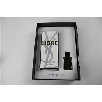 Libre Yves Saint Laurent Eau De Parfum, Black Rhinestone Wallet, And Sailor Themed Fabric Piece