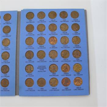 Lincoln Head Cent Collection Booklet, 80+ Pieces