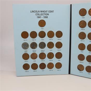 Lincoln Wheat Ear Cent Collection, 51 Pieces