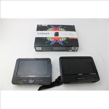 Linksys Wi-fi Router & Portable Dvd Players; 3 Pieces | Property Room