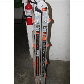 Little Giant Ladder Systems HELIUM, Model 17 - Type I - 250 Lb Rated, Aluminum Articulated Extendable Ladder