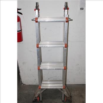 Little Giant Ladder Systems HELIUM, Model 17 - Type I - 250 Lb Rated, Aluminum Articulated Extendable Ladder