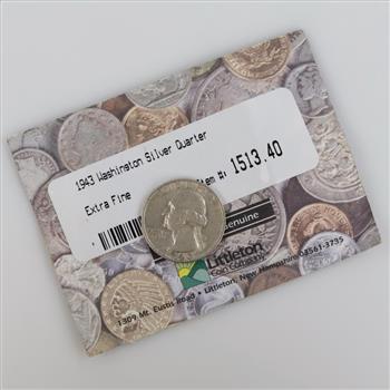 Littleton Coin Co. 1943 US Washington Silver Quarter