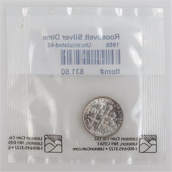 Littleton Coin Co. 1955 US Roosevelt Uncirculated Silver Dime