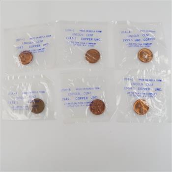 Littleton US Pennies, 6 Pennies