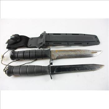 Lock Knife, Ka-bar USMC Knife, 2 Pieces