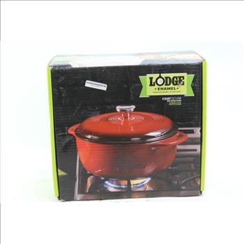 Lodge Porcelain Enamel On Cast Iron Red Dutch Oven Cookware