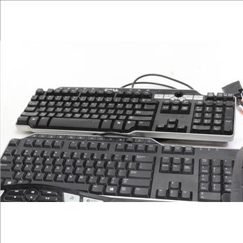 Logitech, Dell Keyboards, With Assorted Cables 10+ Pieces