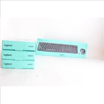 Logitech MK270 Wireless Keyboard And Mouse Combo, 4 Pieces