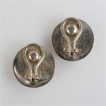 Lois Hill Sterling Silver Circle Stud Earrings