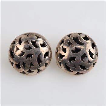 Lois Hill Sterling Silver Circle Stud Earrings