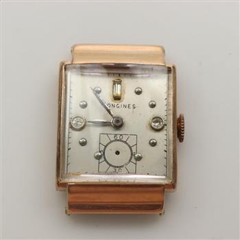 Longines Tank Style 14kt Pink Gold Watch