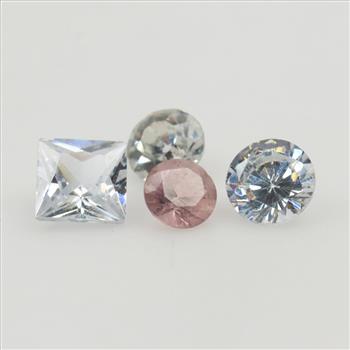 Loose Gemstones Crystal And Cubic Zirconia, 4 Pieces