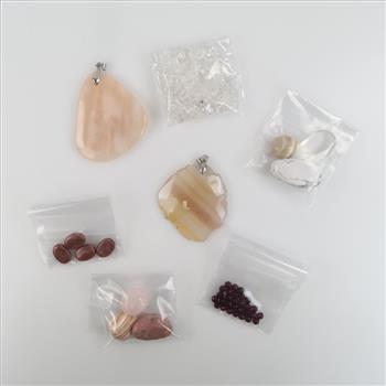 Loose Jewelry Craft Stones And Beads With Pendants, 8+ Pieces