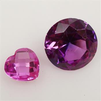 Loose Synthetic Sapphire, 2 Pieces