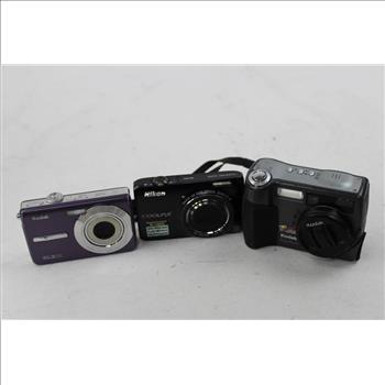 Lot Coolpix, Kodak, Nikon Digital Camera, 6 Pieces