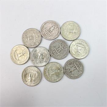Lot Of 10 Silver Quarters