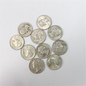 Lot Of 10 Silver Quarters
