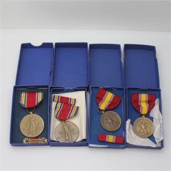 Lot Of 12 WWII & Korean War Medals And U.S. Seventh Army Patch