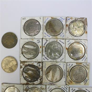 Lot Of 15 $1 Vintage Casino Gaming Tokens