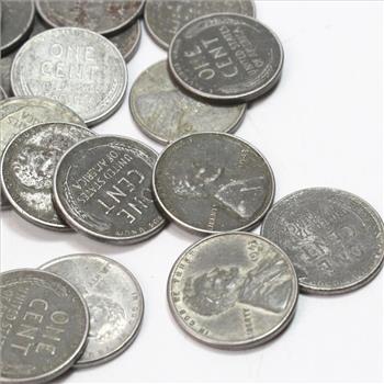 Lot Of 35 Steel Pennies