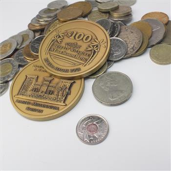 Lot Of 50+Coins And Tokens