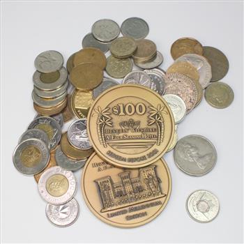 Lot Of 50+Coins And Tokens